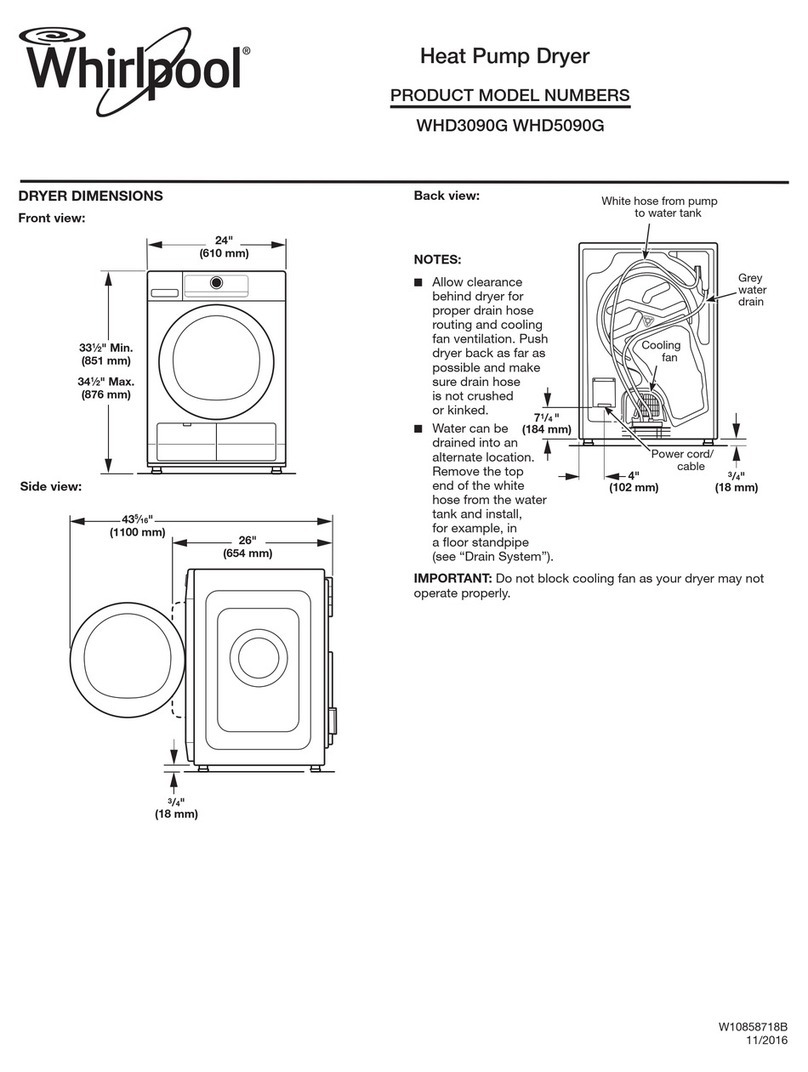 Whirlpool WHD3090G Manual