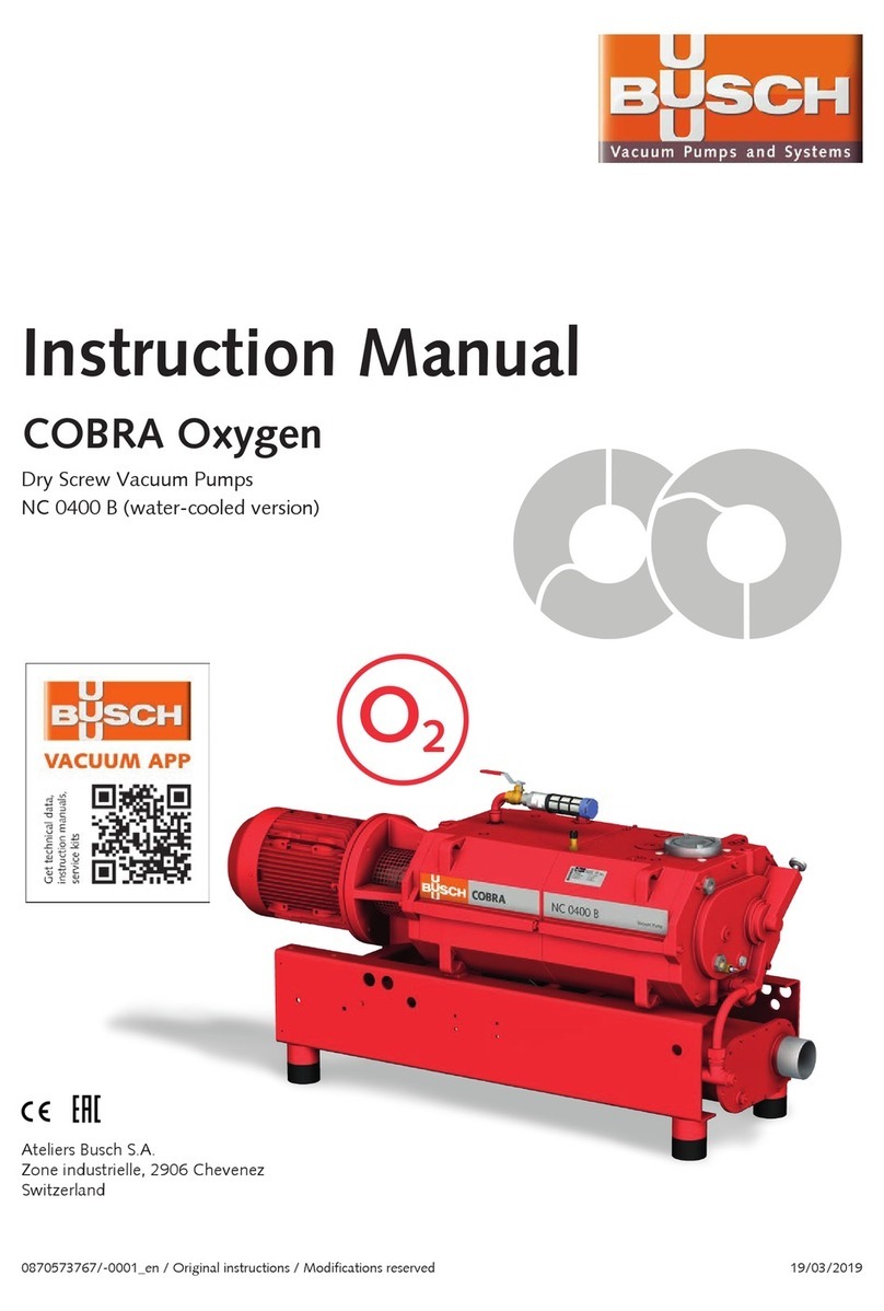 BUSCH COBRA Oxygen NC 0400 B instruction manual