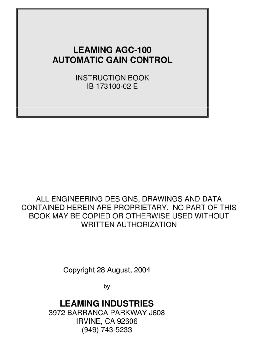 LEAMING INDUSTRIES AGC-100 User manual