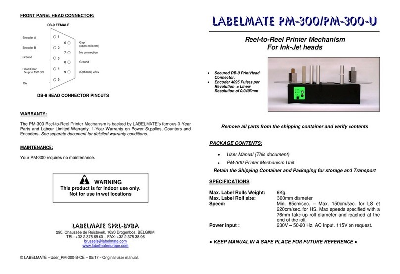 Labelmate PM-300 User manual