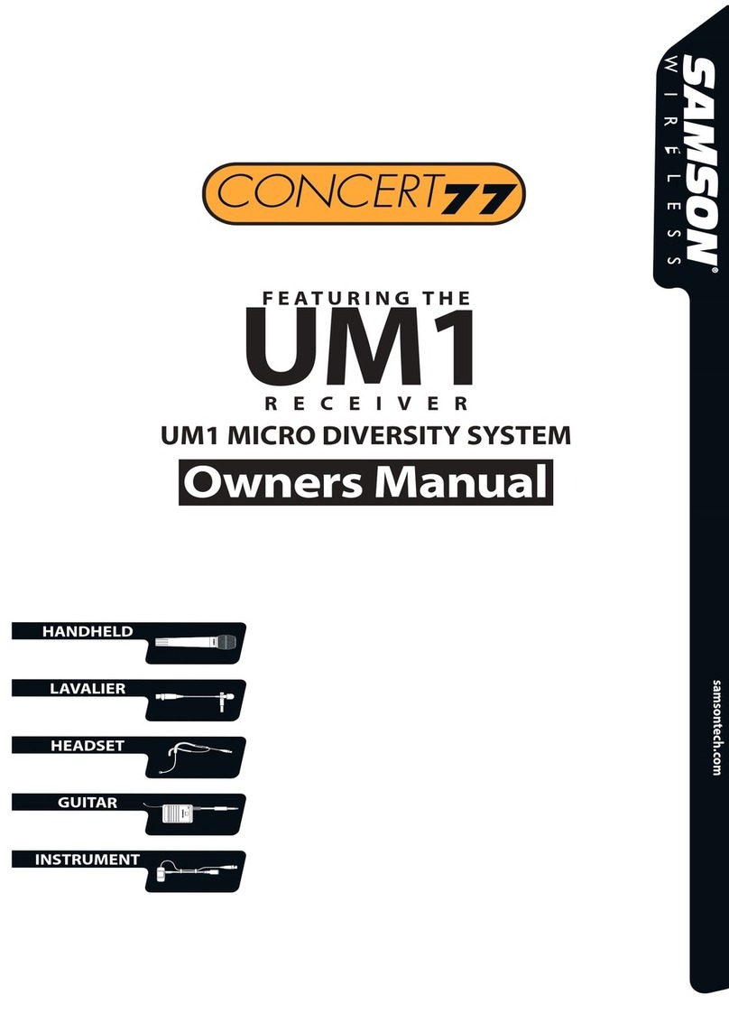 Samson Concert 77 UM1 User manual