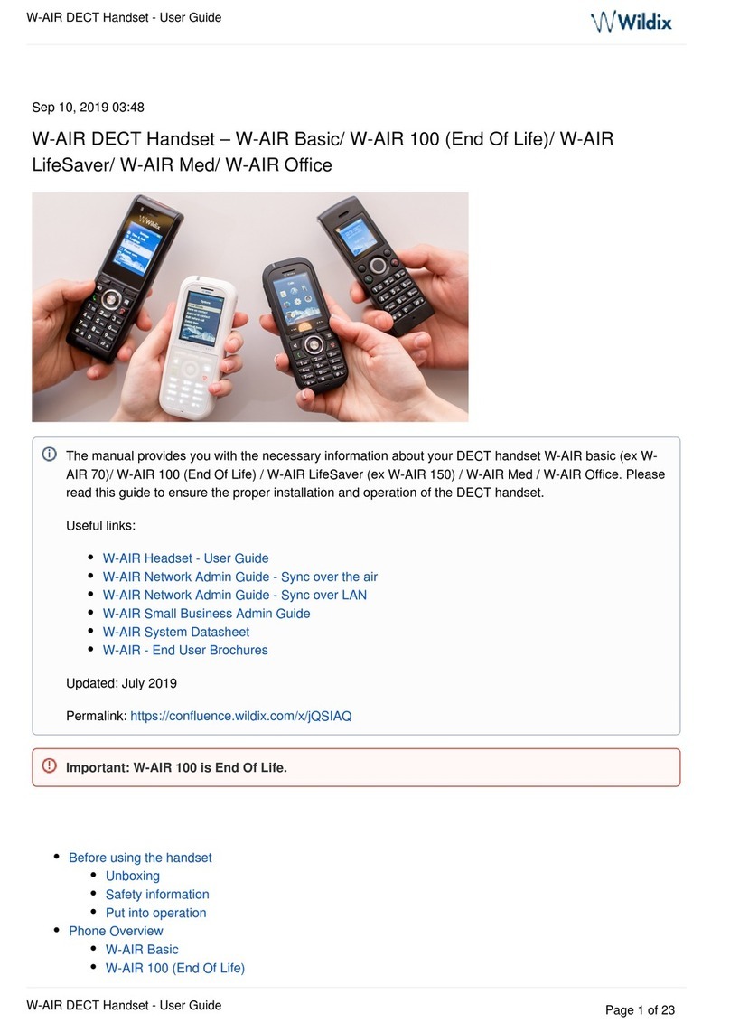 Wildix W-AIR Series User manual