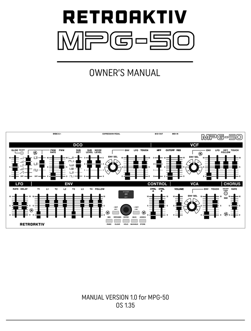 Retroaktiv MPG-50 owner's manual Retroaktiv MPG-50 owner's manual