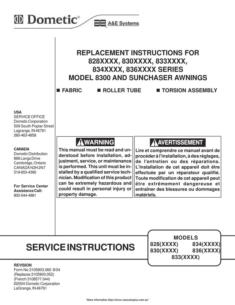Dometic A&E Systems 828 Series Replacement instructions