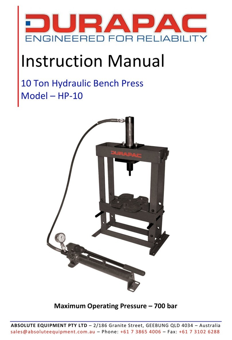 Durapac HP-10 instruction manual