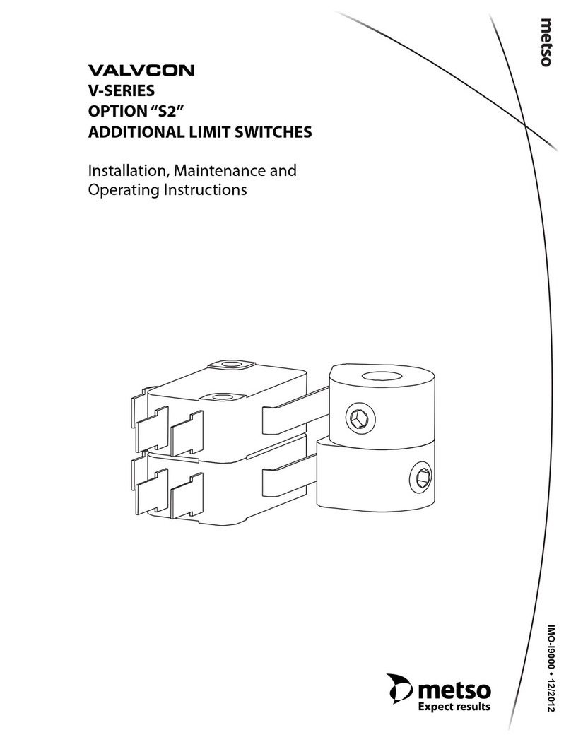 Metso VALVCON V-Series Installation maintenance and operating instructions