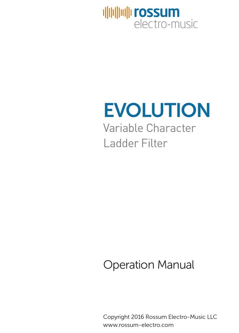 Rossum EVOLUTION Operation manual