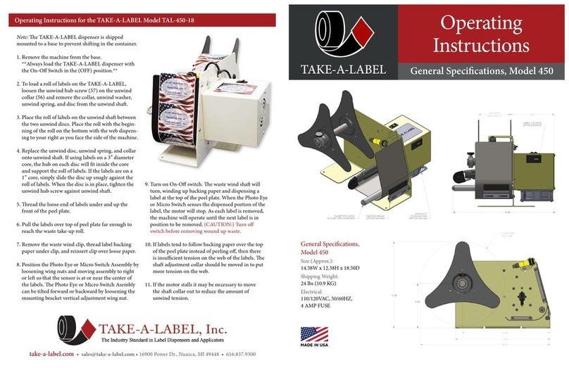 TAKE-A-LABEL TAL-450-18 User manual