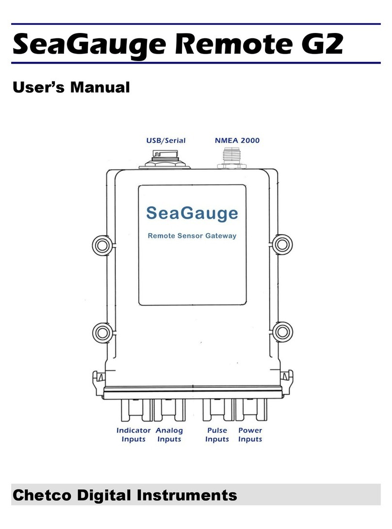 Chetco Digital Instruments SeaGauge Remote G2 user manual Chetco Digital Instruments SeaGauge Remote G2 user manual