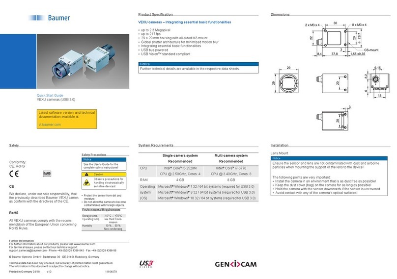 Baumer VEXU Series quick start guide
