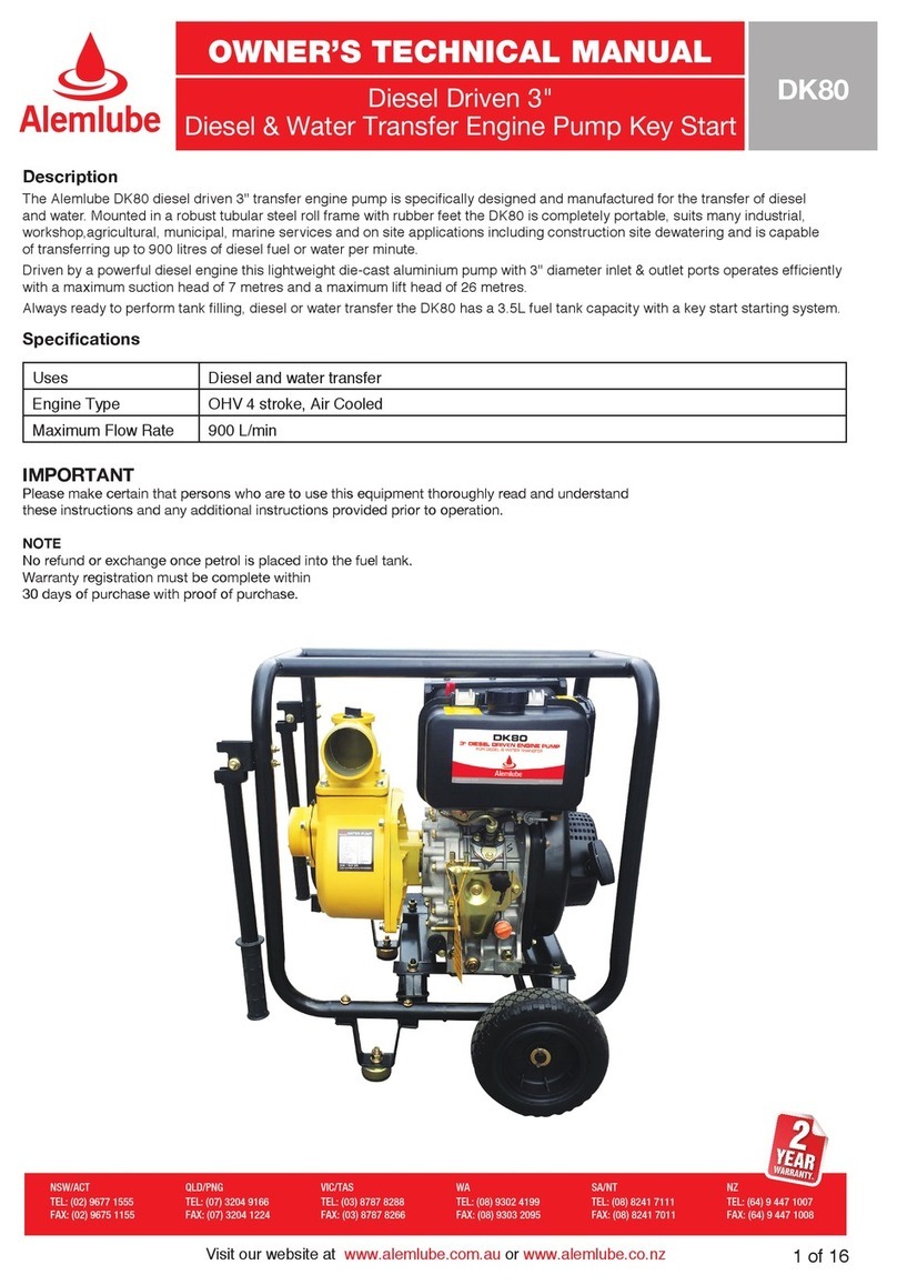 Alemlube DK80 Owner technical manual