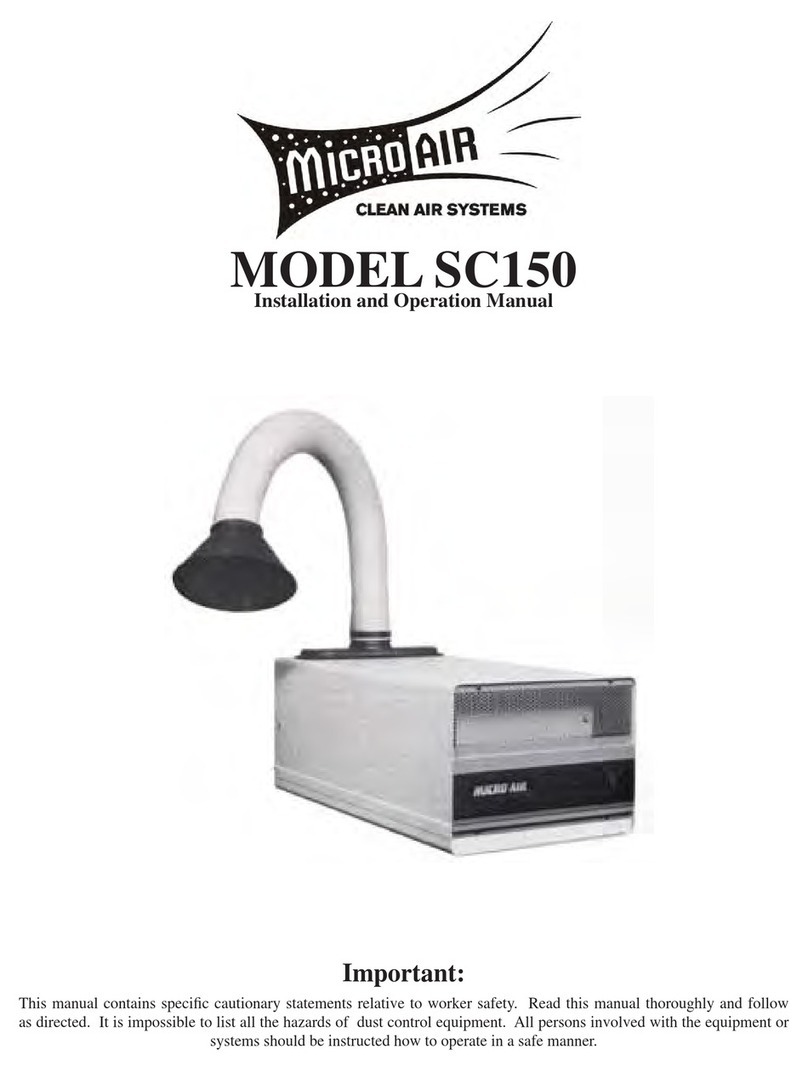 MICRO-AIR SC150 Installation and operation manual