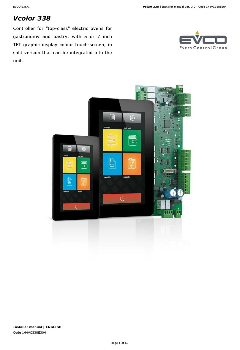Evco Vcolor 338 Installer manual