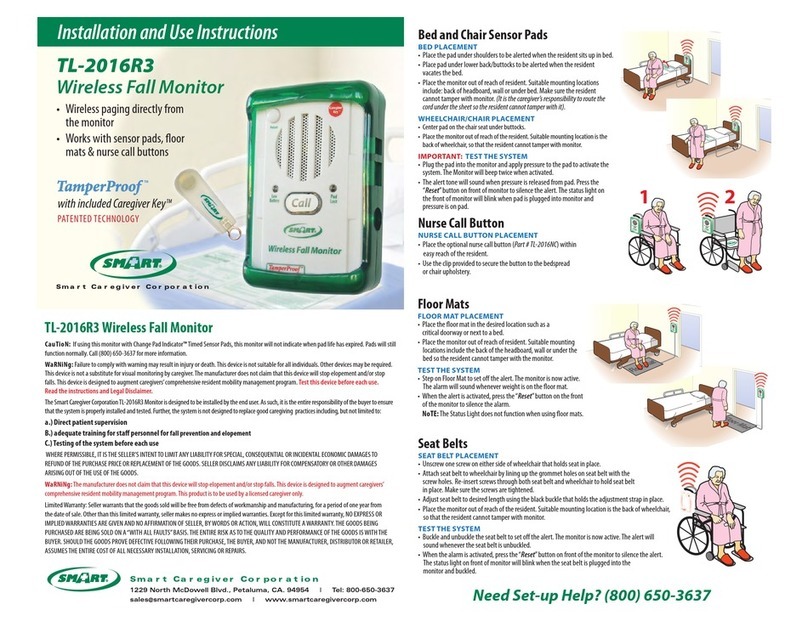 Smart Caregiver TamperProof Caregiver Key TL-2016R3 Installation and use instructions