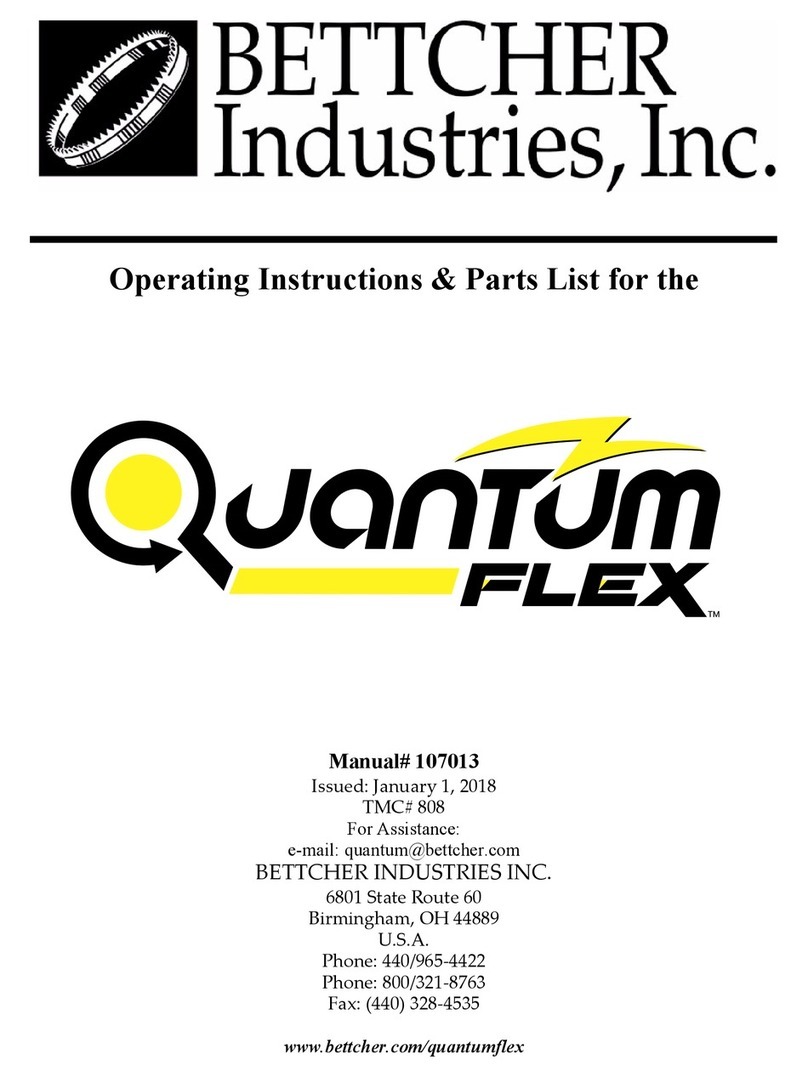 BETTCHER INDUSTRIES Quantum Flex X750 Operating instructions/spare parts list