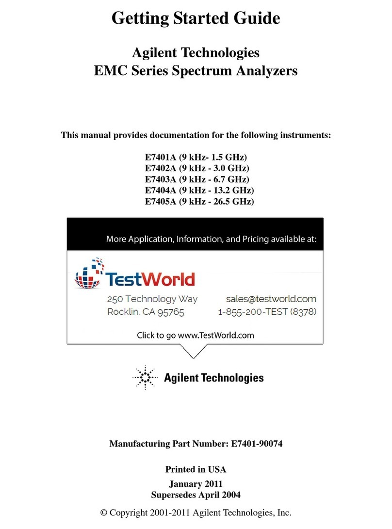 Agilent Technologies E7401A User manual