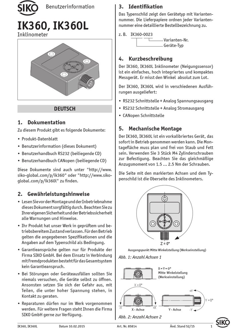 Siko IK360 Operation manual