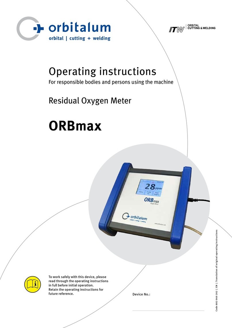 Orbitalum ORBmax operating instructions