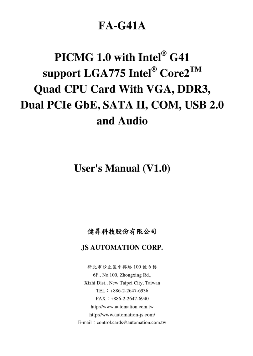 JS Automation FA-G41A User manual