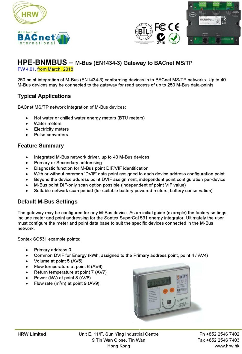HRW HPE-BNMBUS User manual