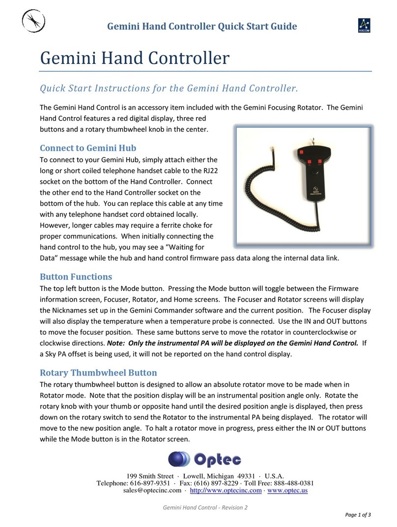 Optec Gemini quick start guide