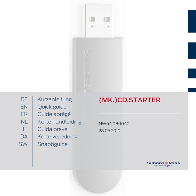 Simons Voss Technologies MK.CD.STARTER quick guide