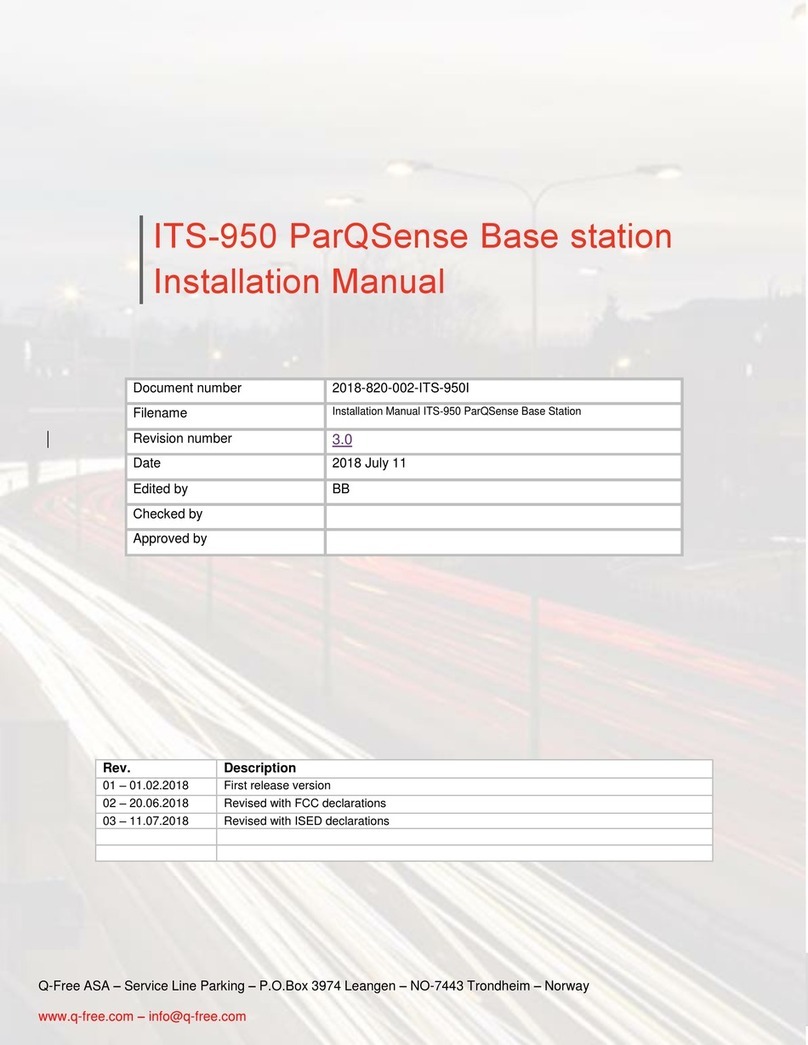 Q-FREE ITS-950 ParQSense installation manual