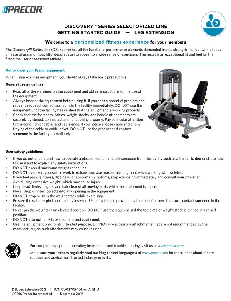 Precor Discovery Series User manual