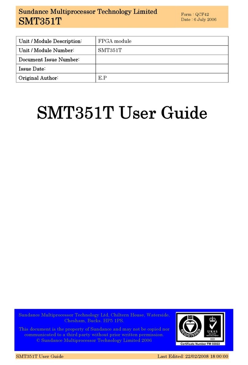 Sundance Technology SMT351T user guide Sundance Technology SMT351T user guide