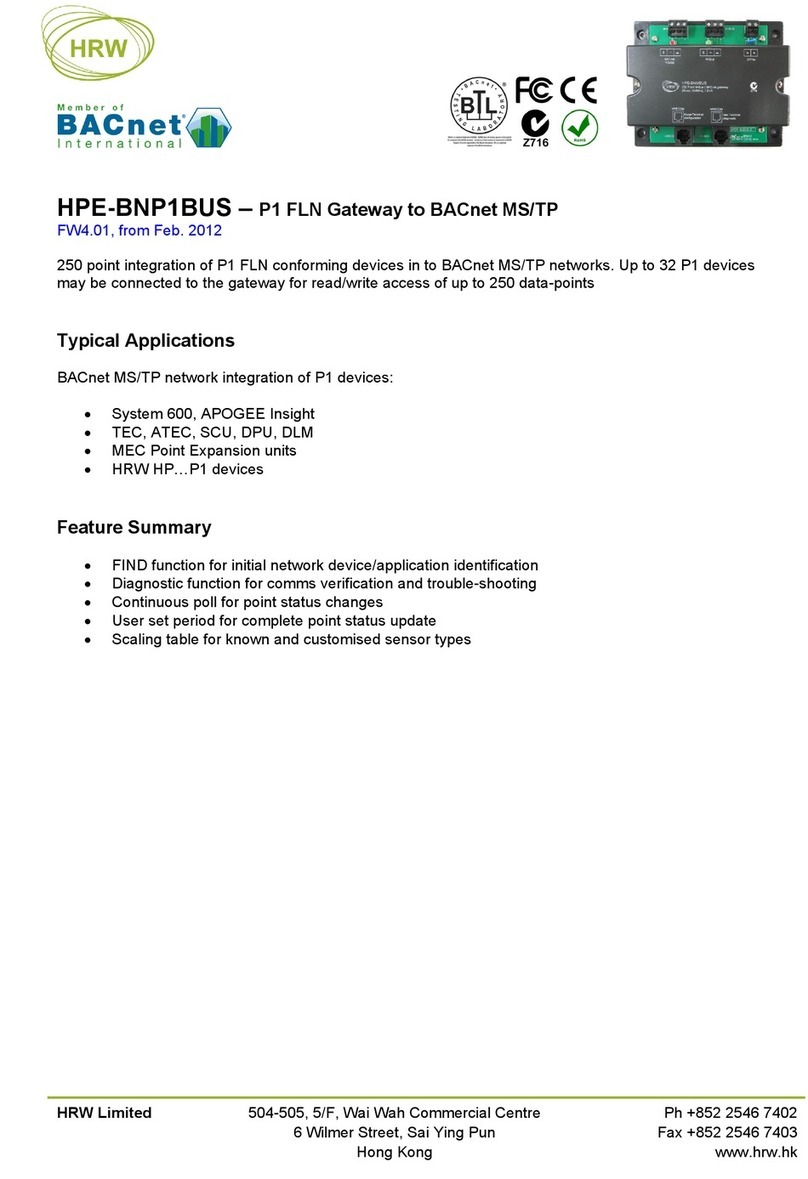 HRW HPE-BNP1BUS User manual