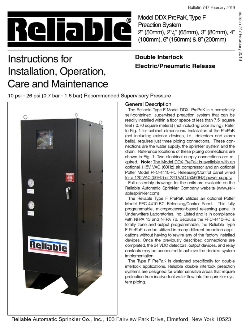 Reliable DDX PrePaK Instructions for installation, operation care and maintenance