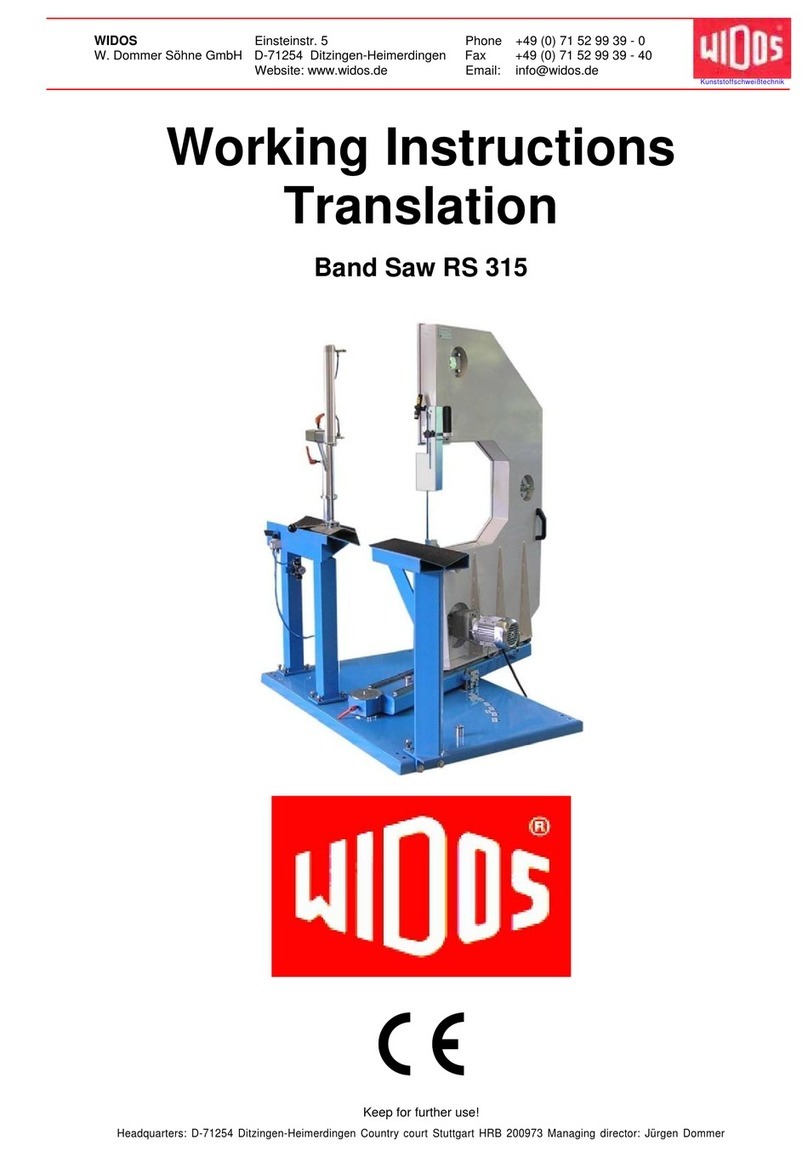 widos RS 315 Working Instructions Translation