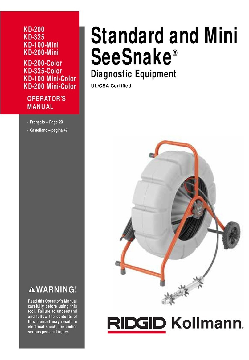 Ridgid Kollmann Standard SeeSnake Series Operator's manual