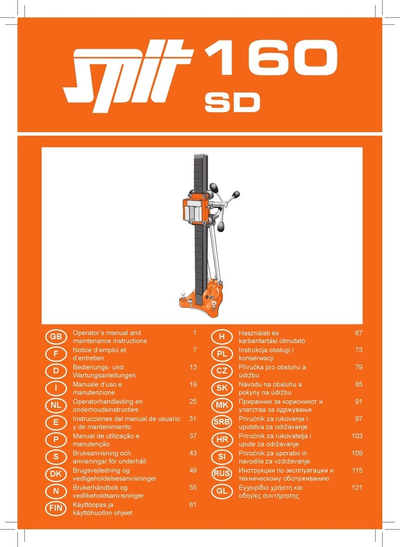 SPIT SD 160 Operator's manual and maintenance instructions