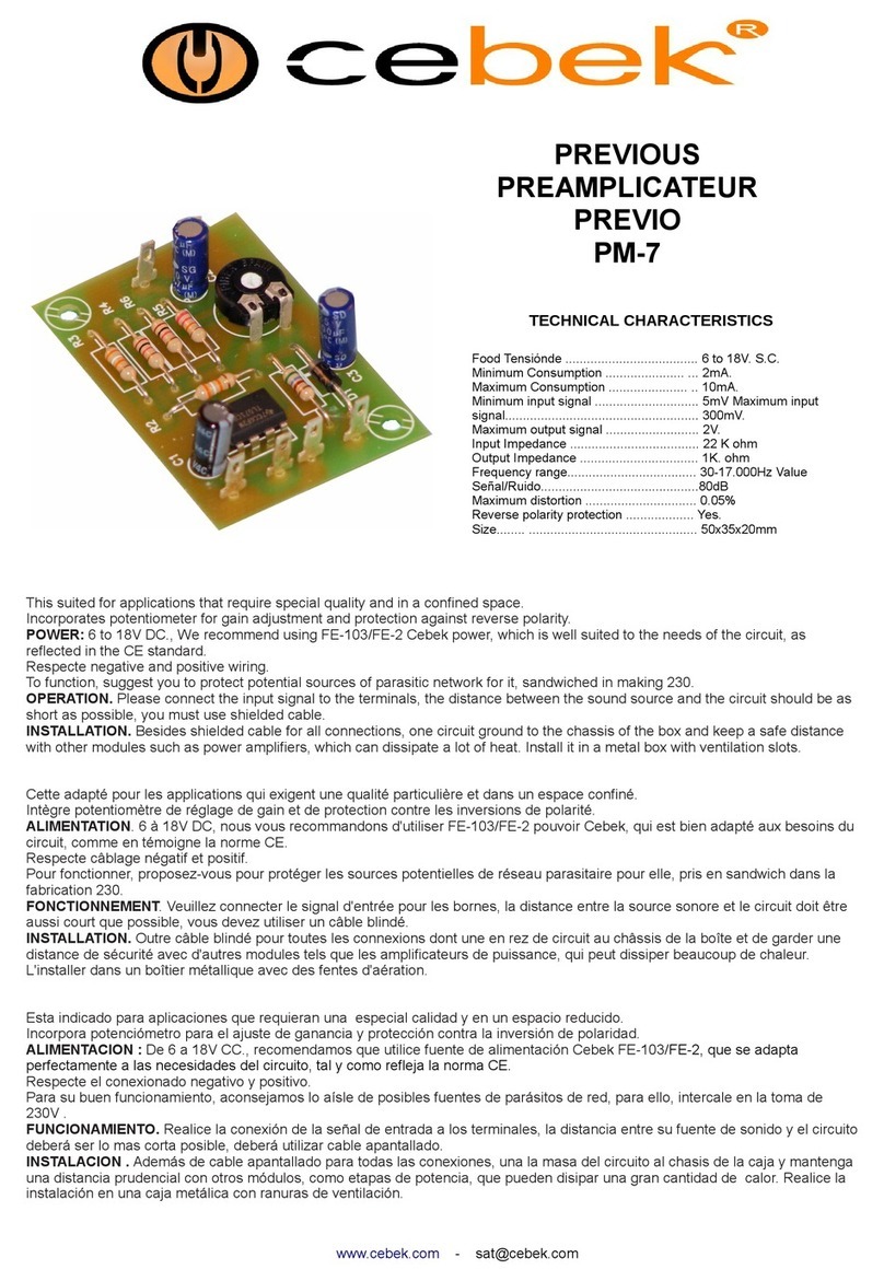 CEBEK PM-7 quick start guide