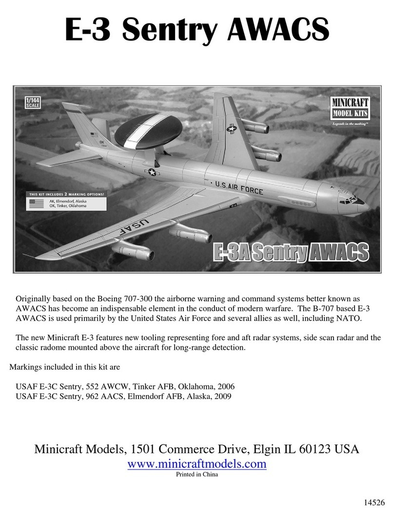 MINICRAFT E-3 Sentry AWACS quick start guide