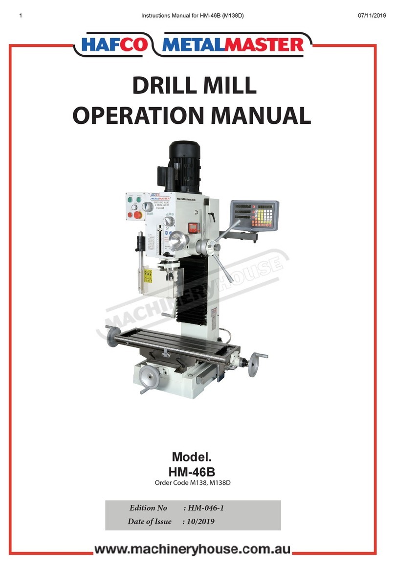 Hafco Metalmaster HM-46B Operation manual