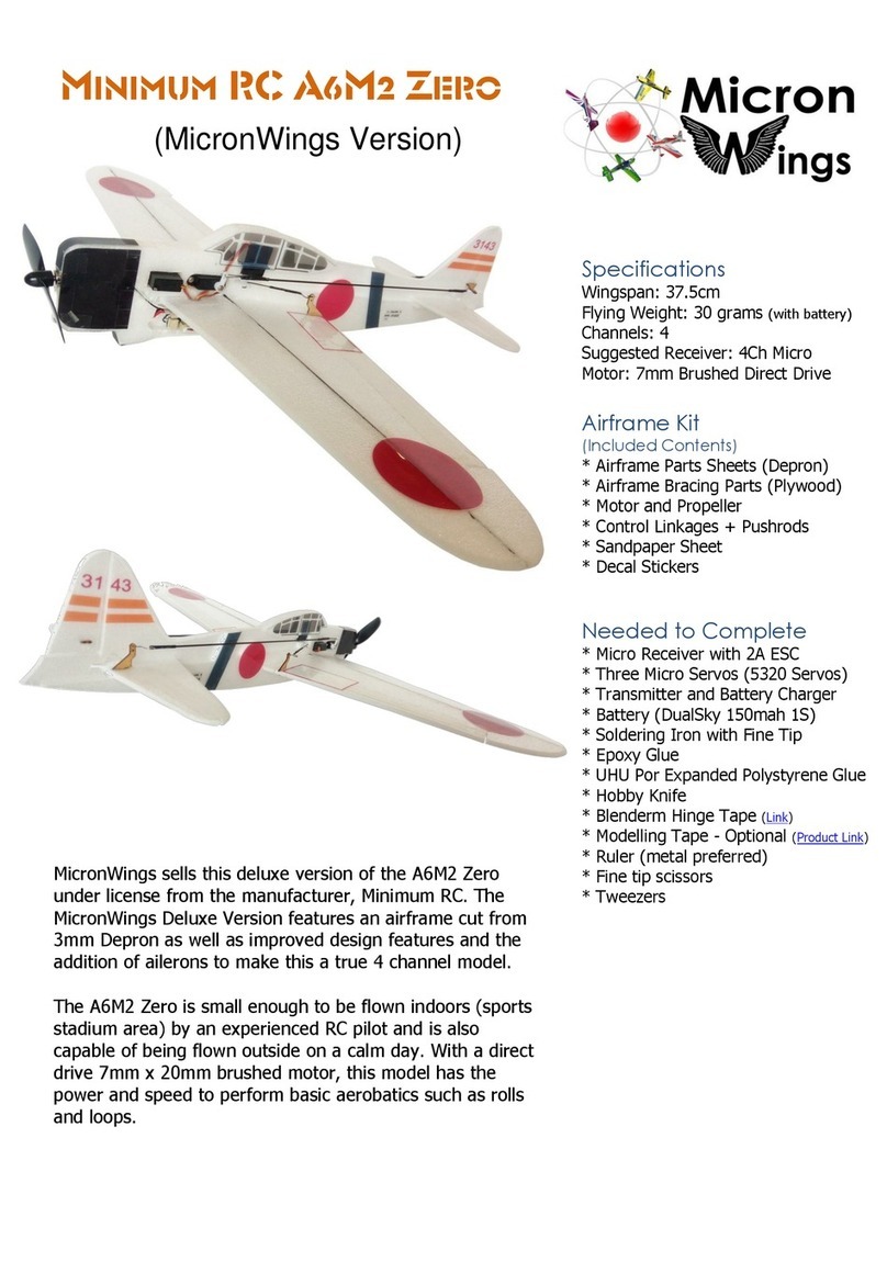 Micron Wings Minimum RC A6M2 Zero User manual Micron Wings Minimum RC A6M2 Zero User manual