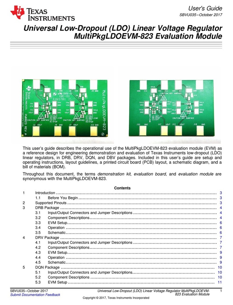 Texas Instruments MultiPkgLDOEVM-823 User manual