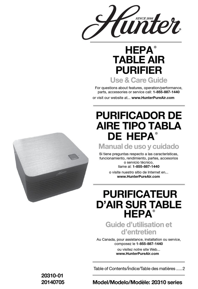 Hunter HEPA 20310 Series User manual