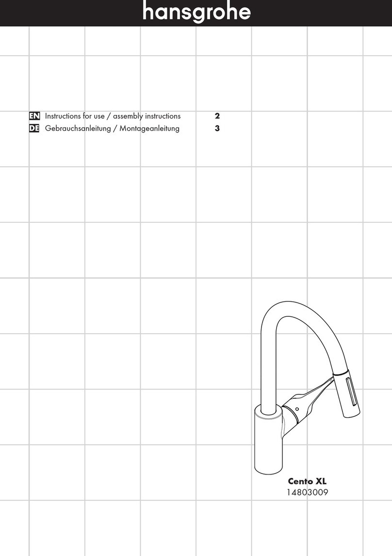 Hans Grohe Cento XL 14803009 Instructions for use/assembly instructions