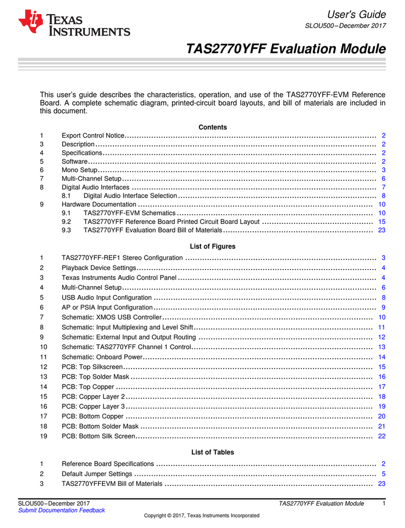 Texas Instruments TAS2770YFF user guide