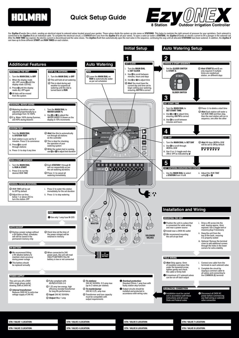 Holman EzyOneX Quick setup guide