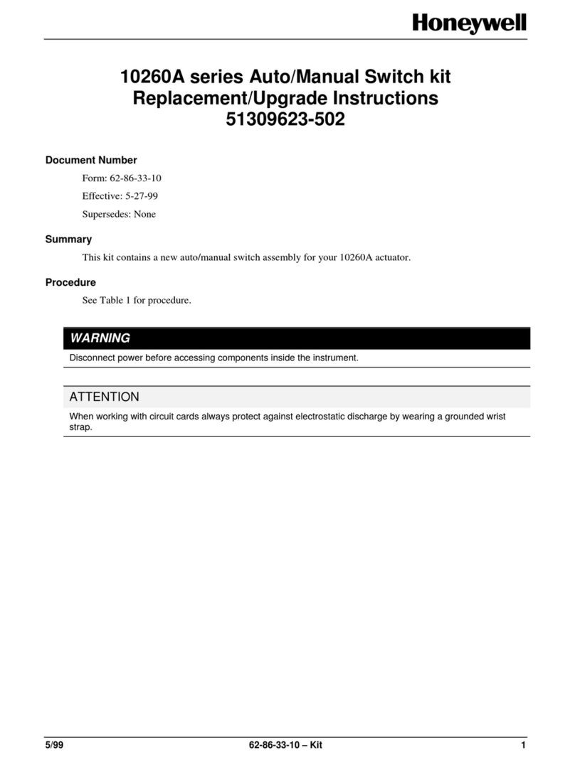 Honeywell 10260A Series Replacement/Upgrade Instructions Honeywell 10260A Series Replacement/Upgrade Instructions