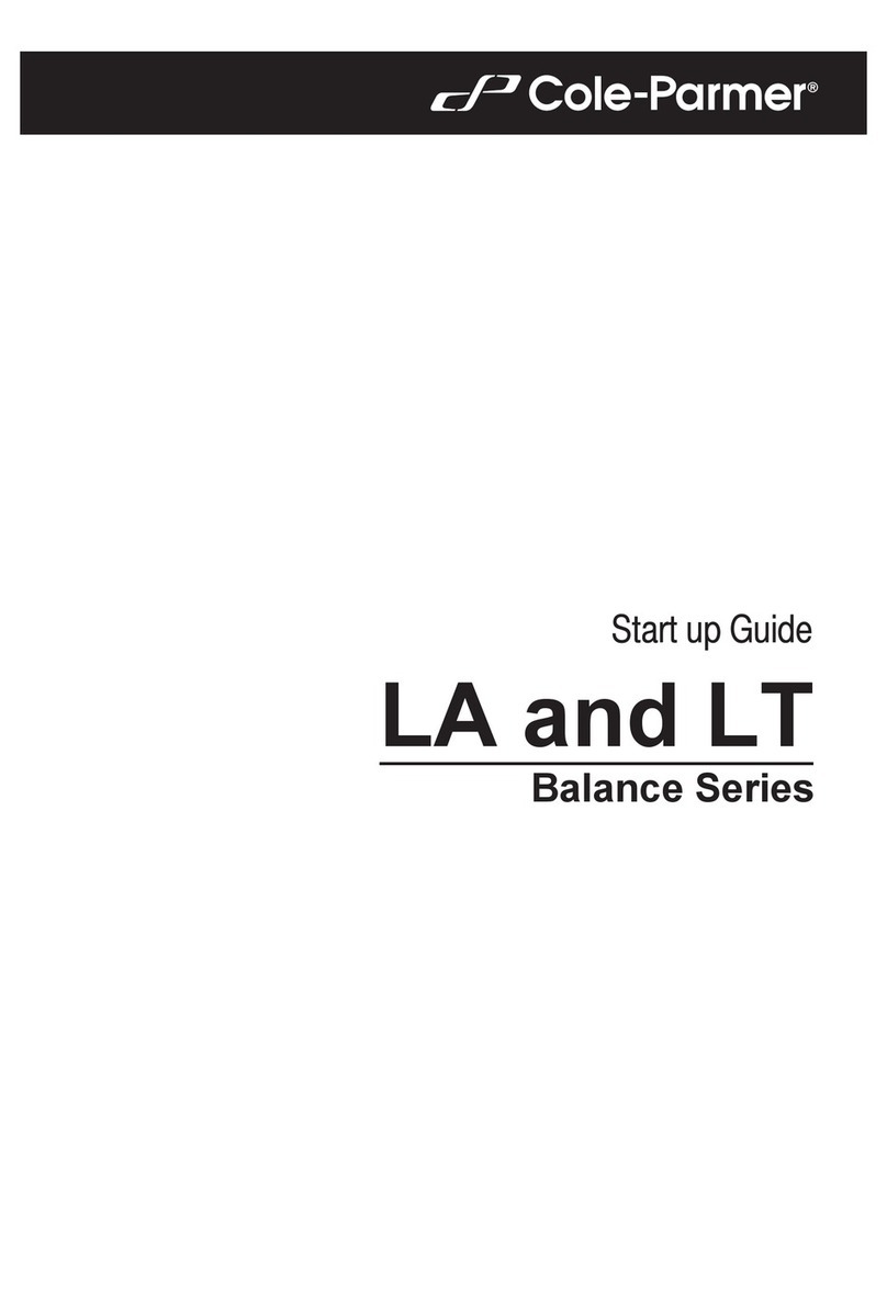 Cole Parmer Balance LA Series User guide Cole Parmer Balance LA Series User guide