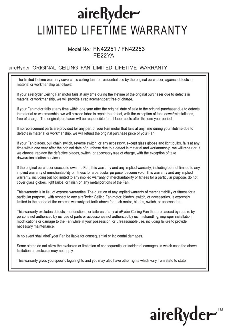 aireRyder FN42251 User manual aireRyder FN42251 User manual