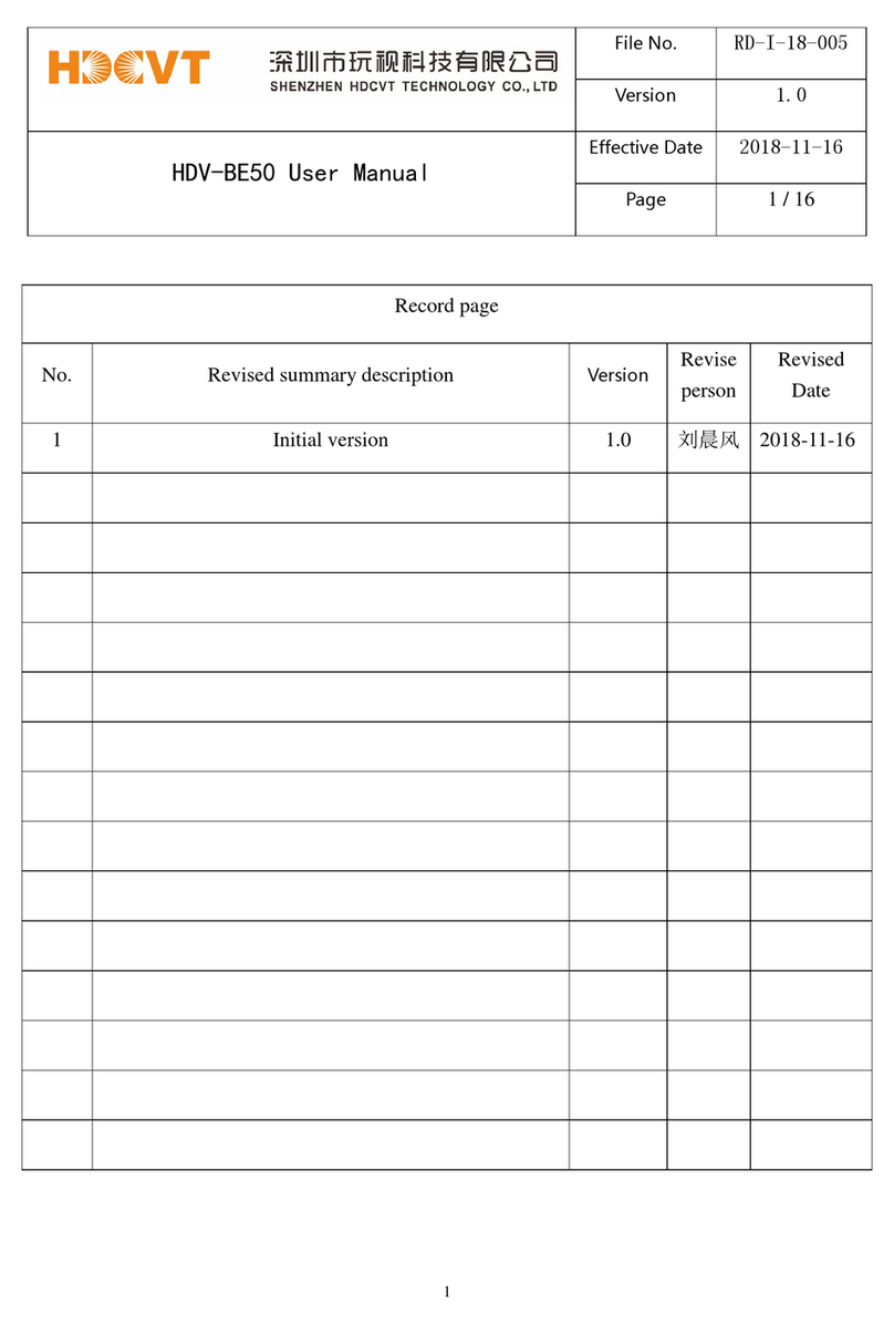 HDCVT TECHNOLOGY HDV-BE50 user manual