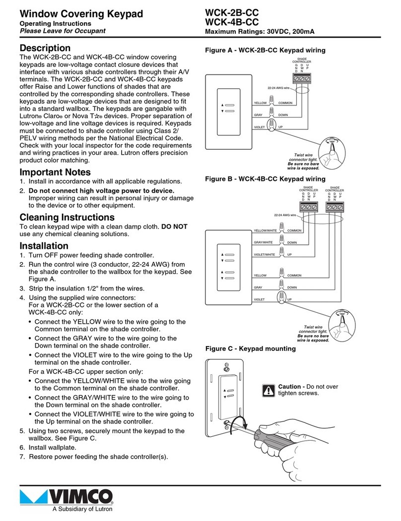 Vimco WCK-2B-CC operating instructions