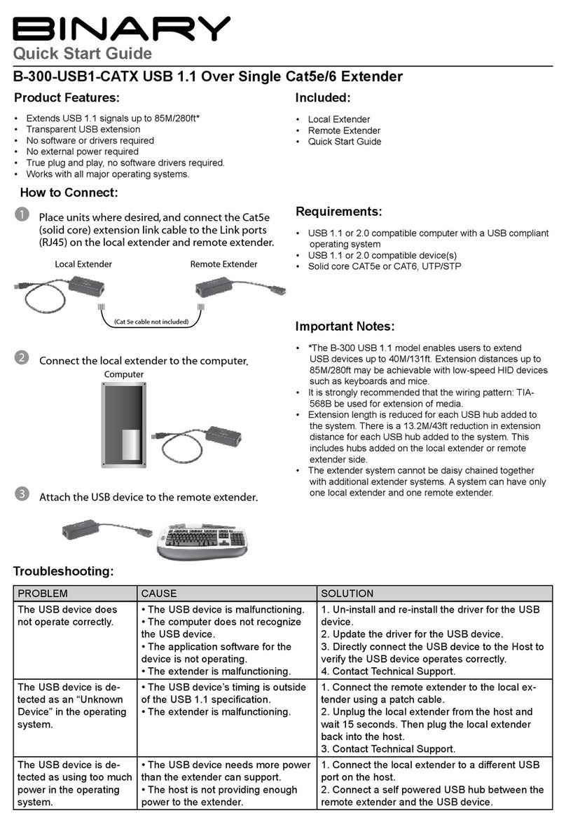 Binary B-300-USB1-CATX User manual