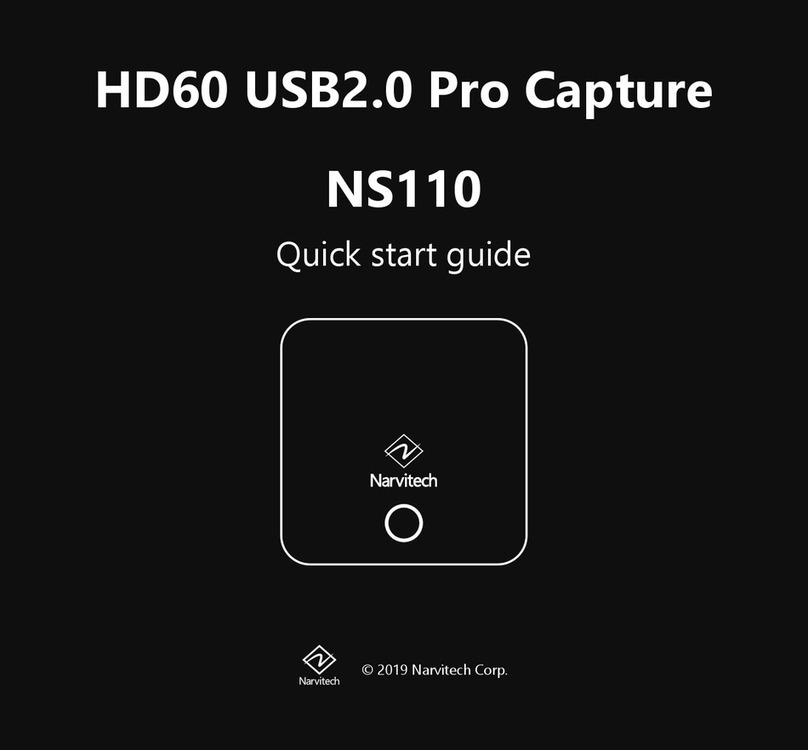 Narvitech HD60 USB2.0 Pro Capture NS110 quick start guide